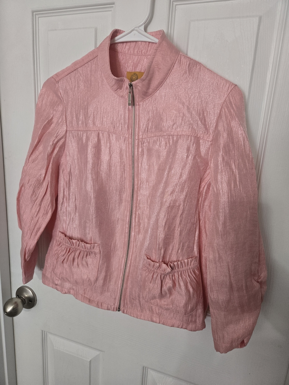 Ruby Rd. Pink Lightweight Zip-Front Jacket